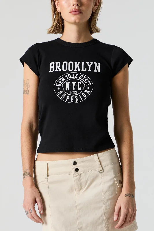 Brooklyn NYC Graphic Fitted T-Shirt