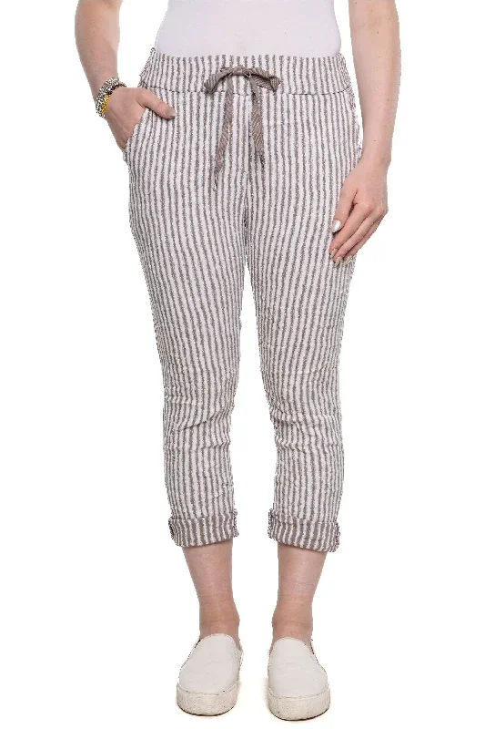 STRIPE CRINKLE JOGGER