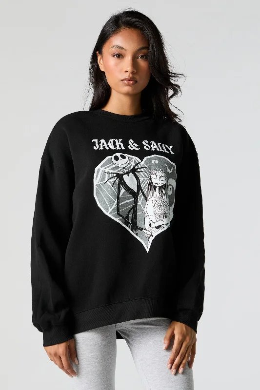 Jack and Sally Graphic Fleece Sweatshirt