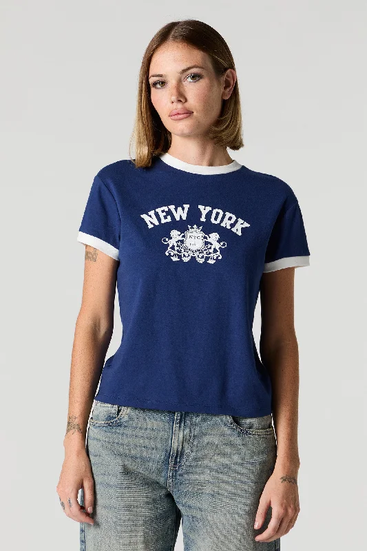 New York Graphic Sporty Ringer T-Shirt