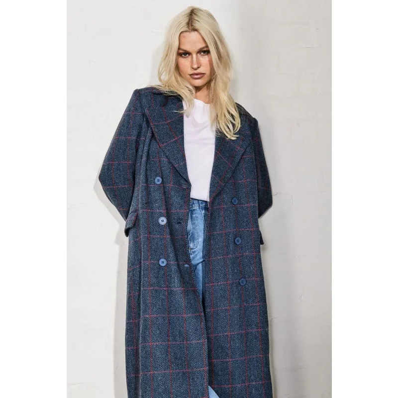 Etta Coat | Blue Plaid