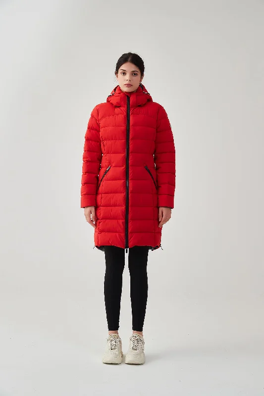 Packable Lightweight Puffer Coat with Hood