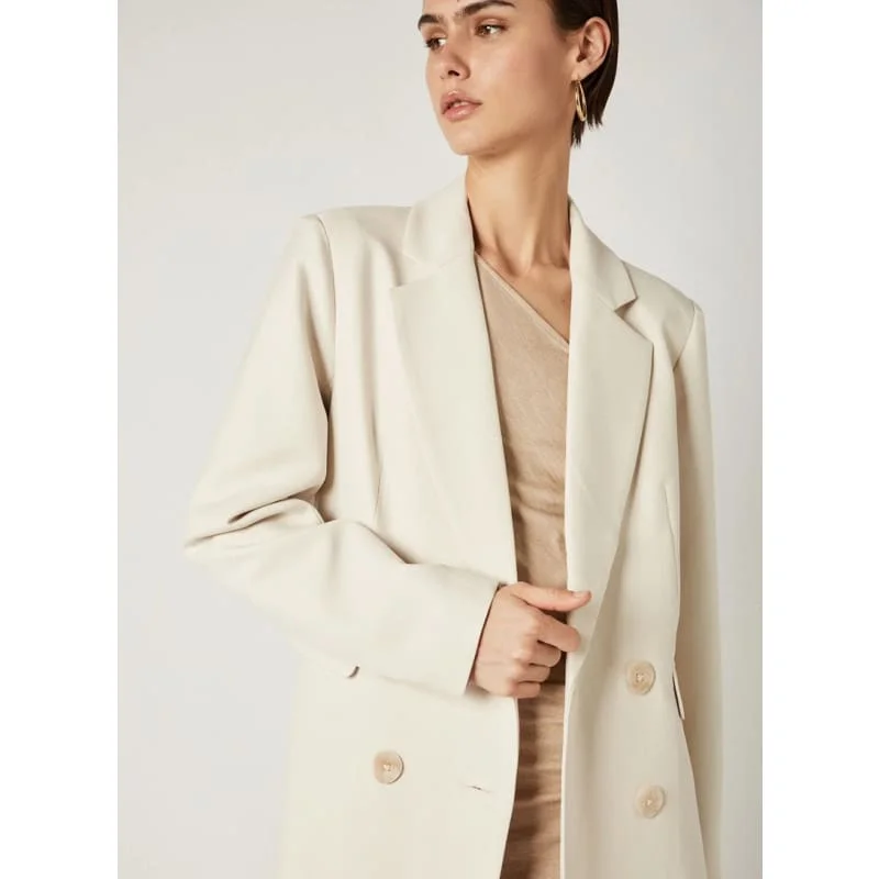 Signature  Longline Jacket | Cream