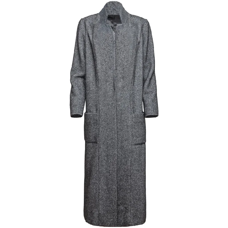 LONG CASHMERE COAT ""EDITH"" IN GREY