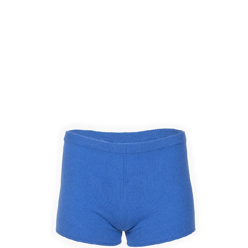 CASHMERE SLEEPWEAR SHORTS ""EELS"" IN BLUE