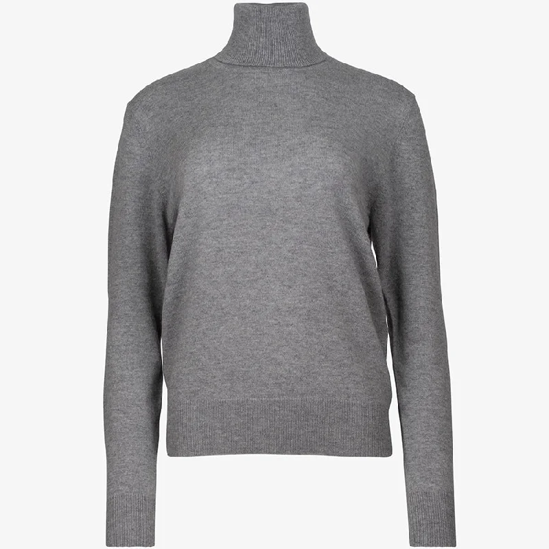 CASHMERE TURTLENECK SWEATER ""KHAN"" IN GREY