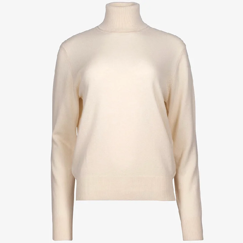 CASHMERE TURTLENECK SWEATER ""KHAN"" IN BEIGE