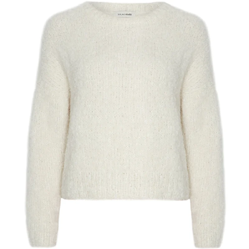 HAND KNITTED ALPACA WOOL JUMPER ""CHARLY"" IN OFF-WHITE