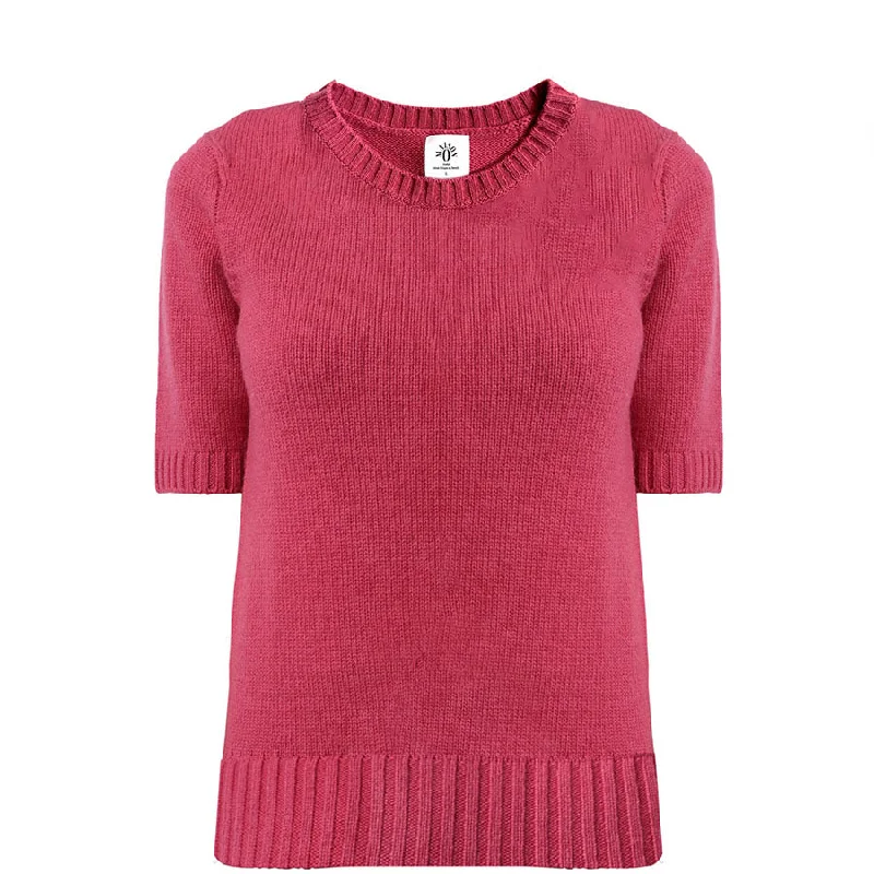 SHORT SLEEVE WOOL SWEATER