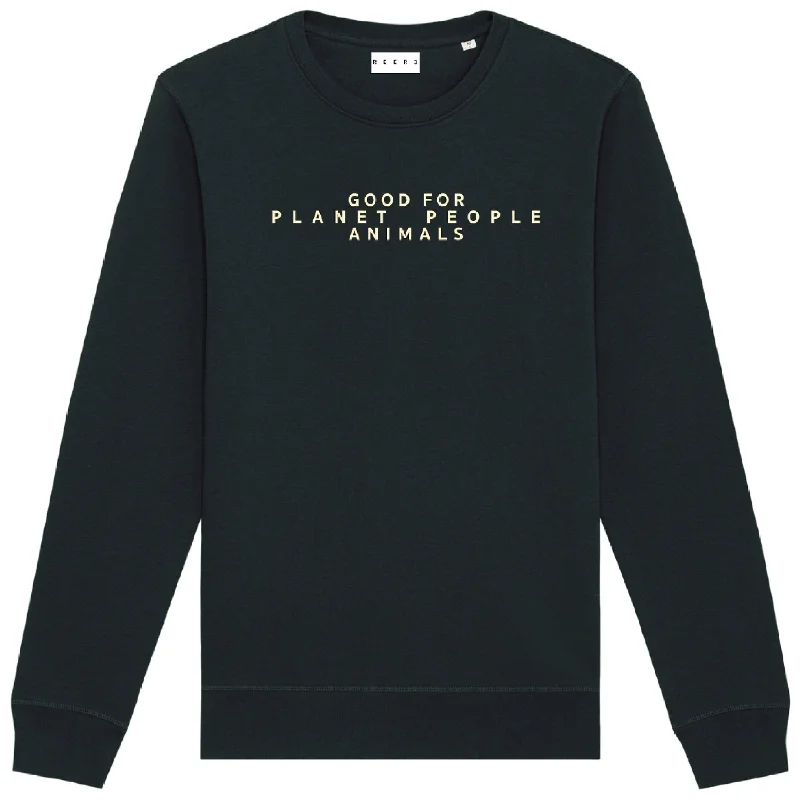 UNISEX STATEMENT SWEATSHIRT IN BLACK