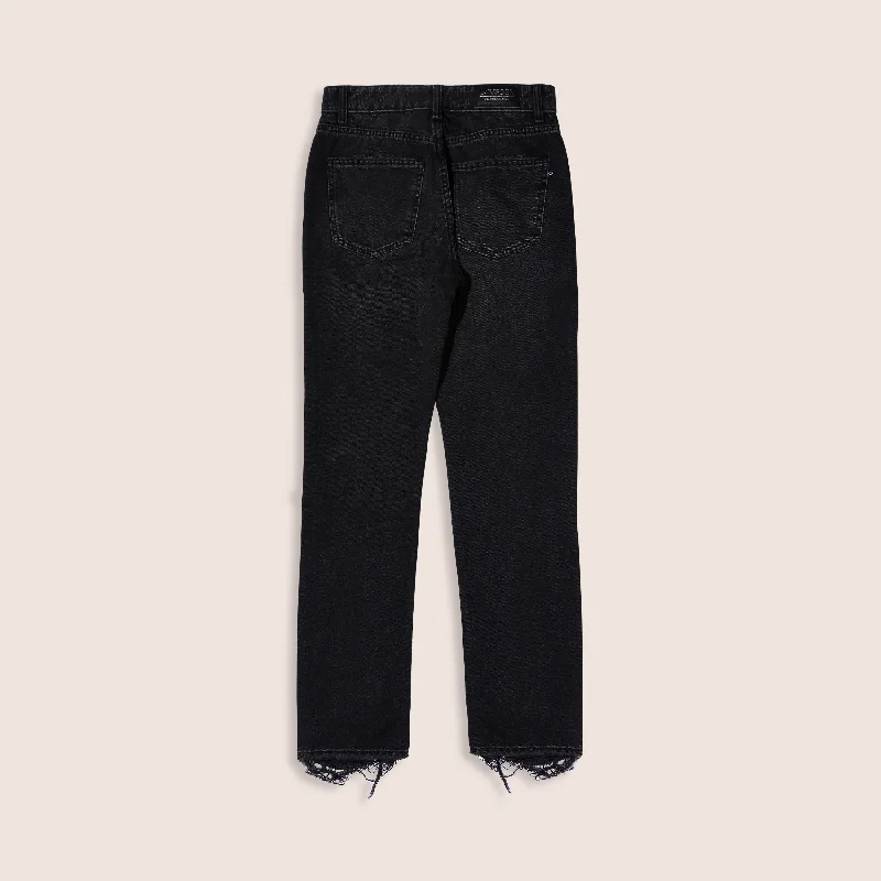 Black Women's Straight Fit Denim