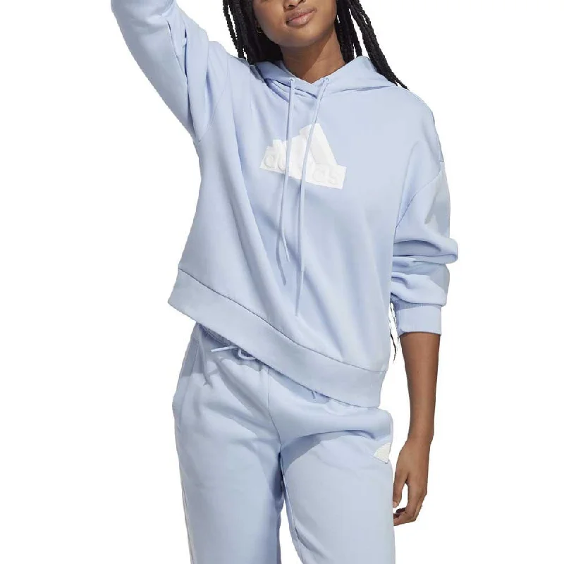 ADIDAS WOMEN'S BADGE OF SPORT BLUE HOODIE