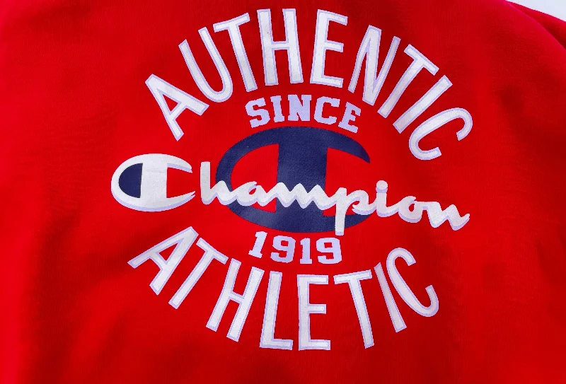 CHAMPION WOMEN'S AUTHENTIC GRAPHIC RED HOODIE