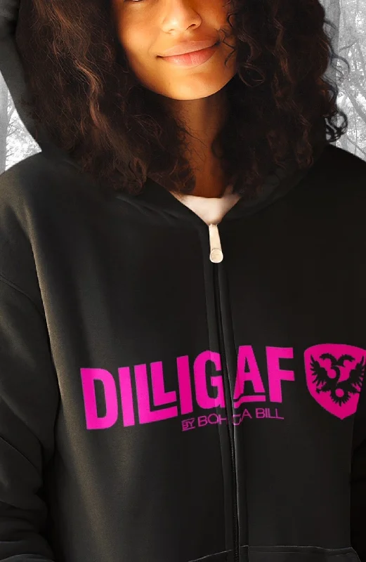 Our Classic DILLIGAF Neon Zip Up Hoodie