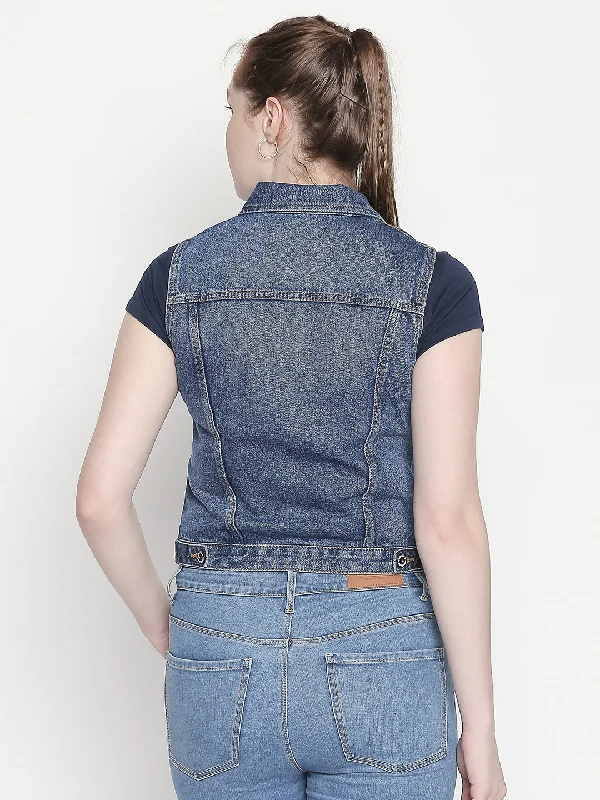 Hamburg Mid Blue Denim Vest Jacket