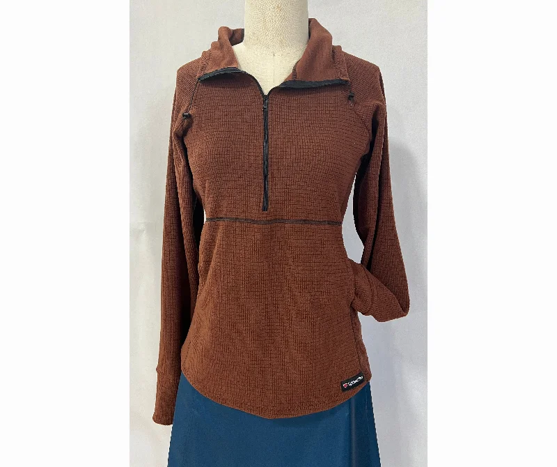 Half Zip / Brown / Large