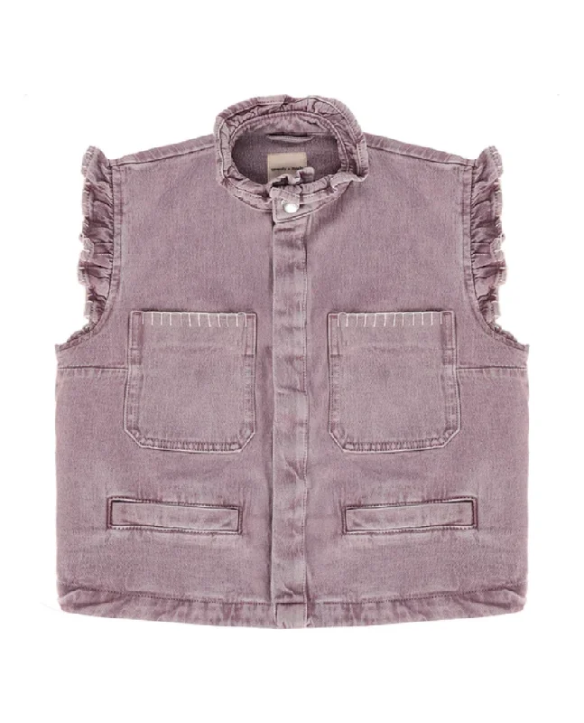 Seventy Mochi Pablo Dusty Lilac Denim Waistcoat