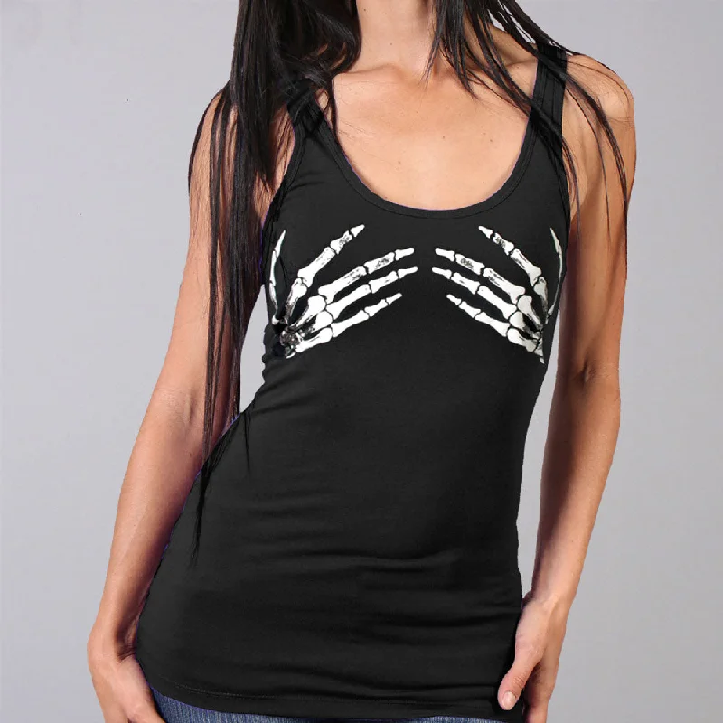 Hot Leathers GLR2074 Ladies Skeleton Hands Tank Top