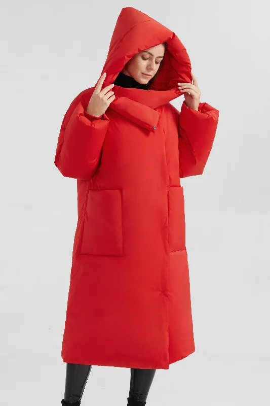 Oversized Long Puffer Down Coat with Hood