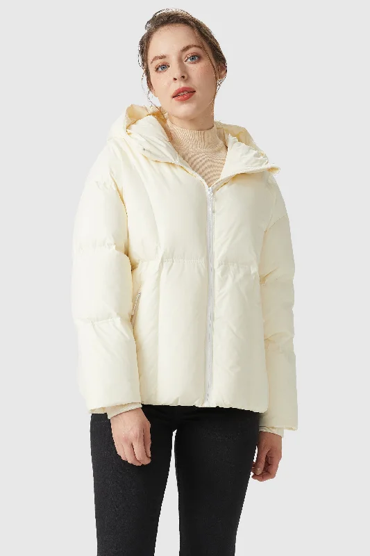 Ultra-Short Puffer Coat with Hood