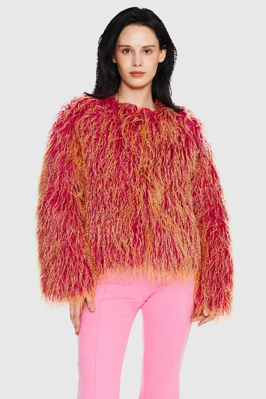 Puff-O O-Lab Winter Shaggy Jacket - Two-Color Gradient