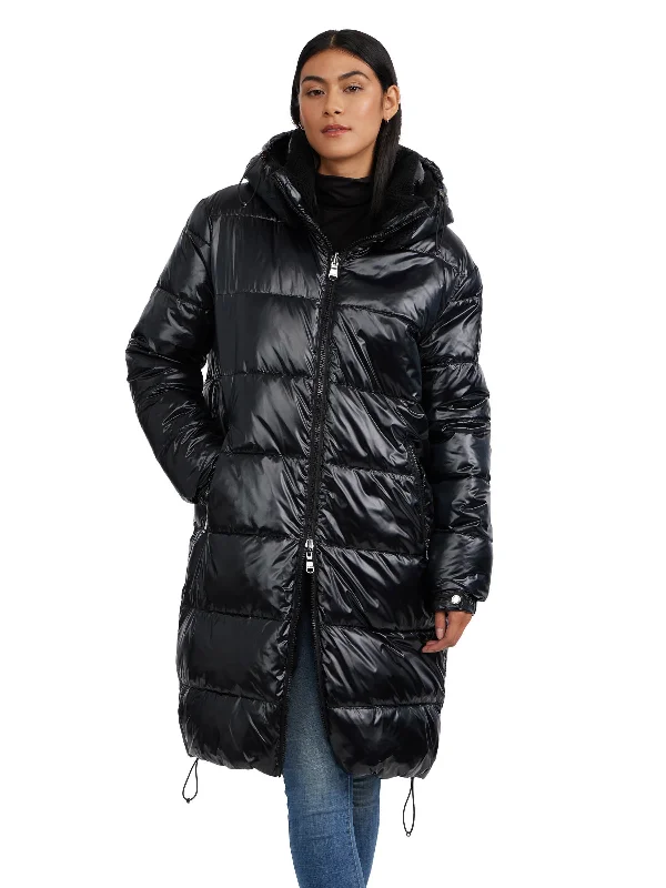 Alsephina Women's Reversible Long Puffer Jacket