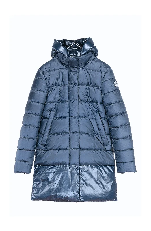 CHEPSTOW long navy blue puffer jacket