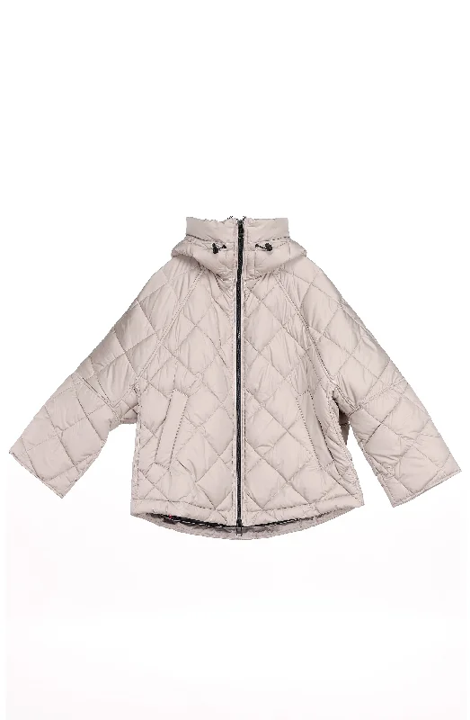 PRINCEDALE short beige cape puffer jacket