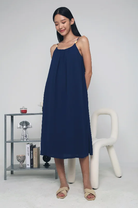 Cally Beaded Midi Dress Blue