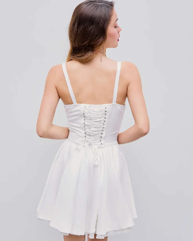 Corset A-Line White Mini Dress