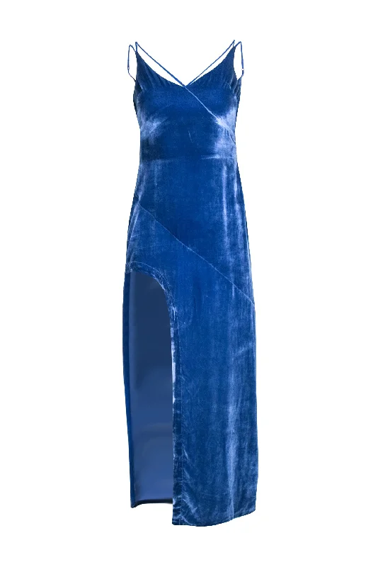 For Love & Lemons - Blue Velvet ""Nadine"" Maxi Dress Sz XS