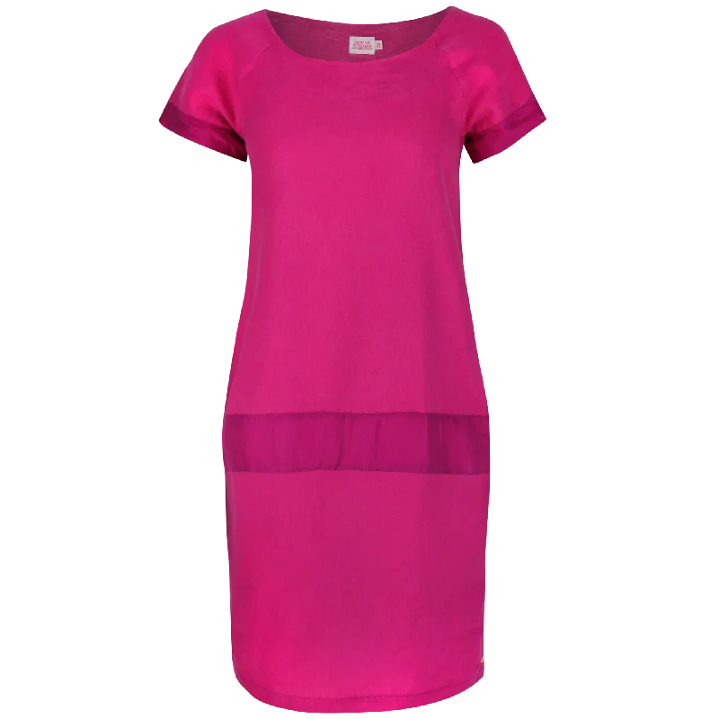 IS Poppy Cocoon Midi Dress Fuchsia