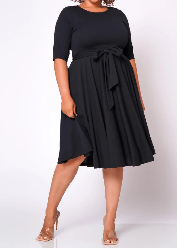 HI Curvy Plus Size Women Fit & Flare Mini Dress