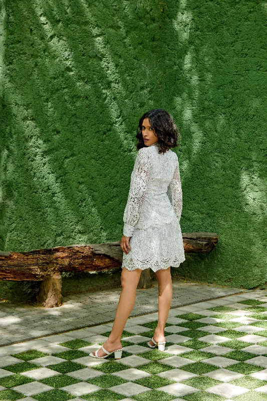 Secret confessions - white lace mini dress