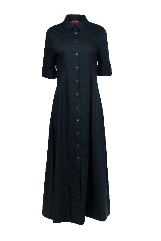 Staud - Black Button Up ""Joan"" Maxi Dress Sz 10