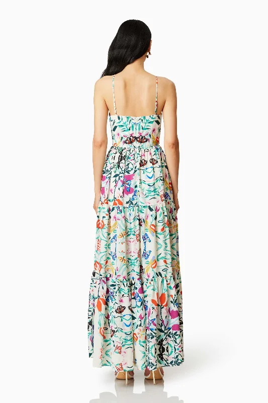 Tradewinds Halter Maxi Dress In Multi