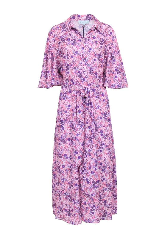 Tuckernuck - Pink & Purple Floral Maxi Dress Sz XXL