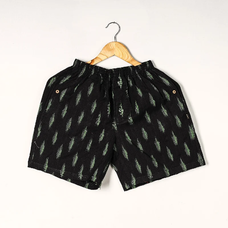 Black - Pochampally Ikat Cotton Unisex Boxer/Shorts