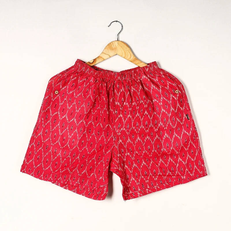 Pink - Pochampally Ikat Cotton Unisex Boxer/Shorts