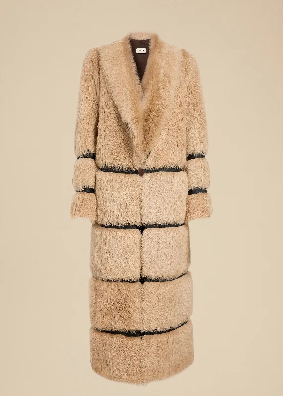 The Ada Shearling Coat in Natural