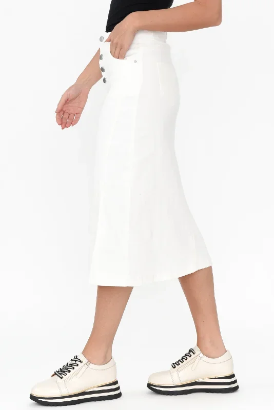 astille-white-cotton-blend-skirt