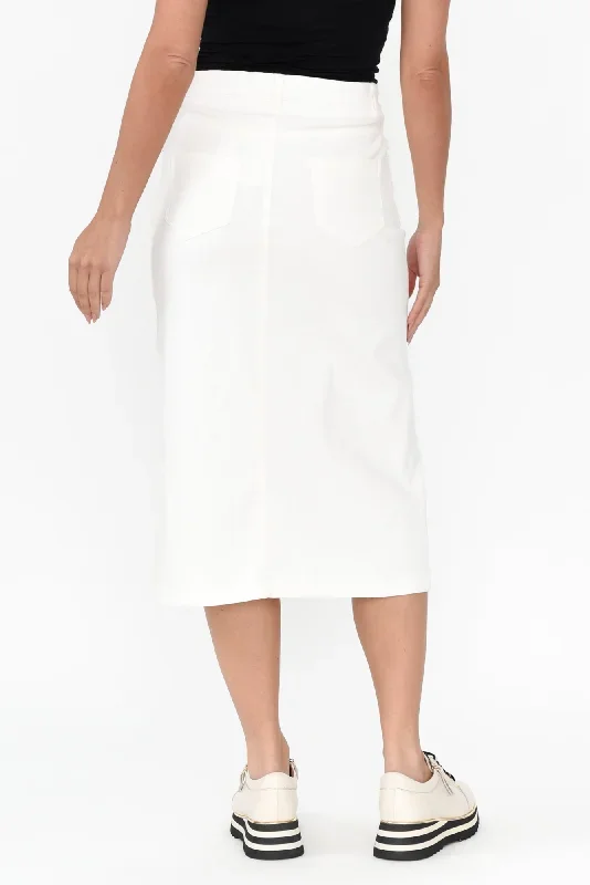 astille-white-cotton-blend-skirt