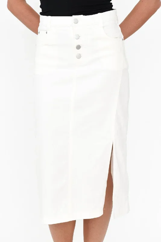 astille-white-cotton-blend-skirt