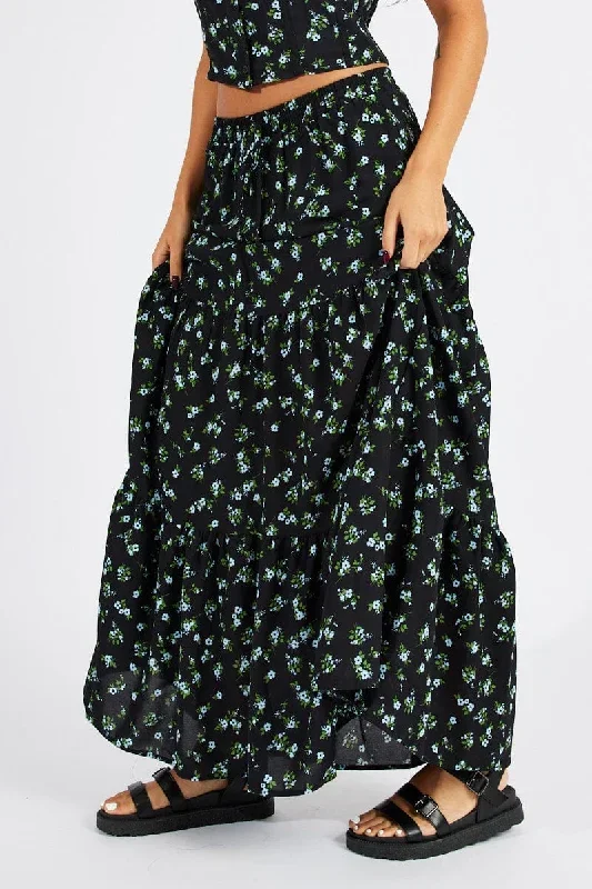 black-floral-maxi-skirt-high-rise-tiered-elastic-waist-sl1157e-34pb-1