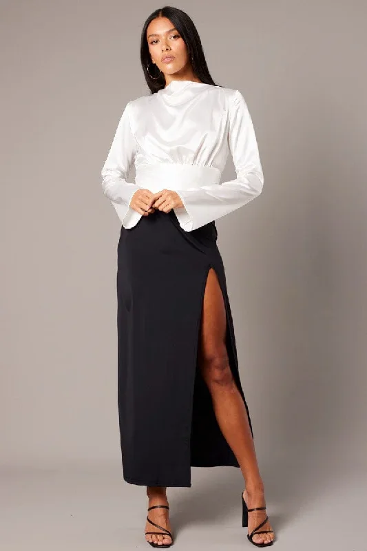 black-maxi-skirt-mid-rise-split-nylon-sl0097a-84pb-1