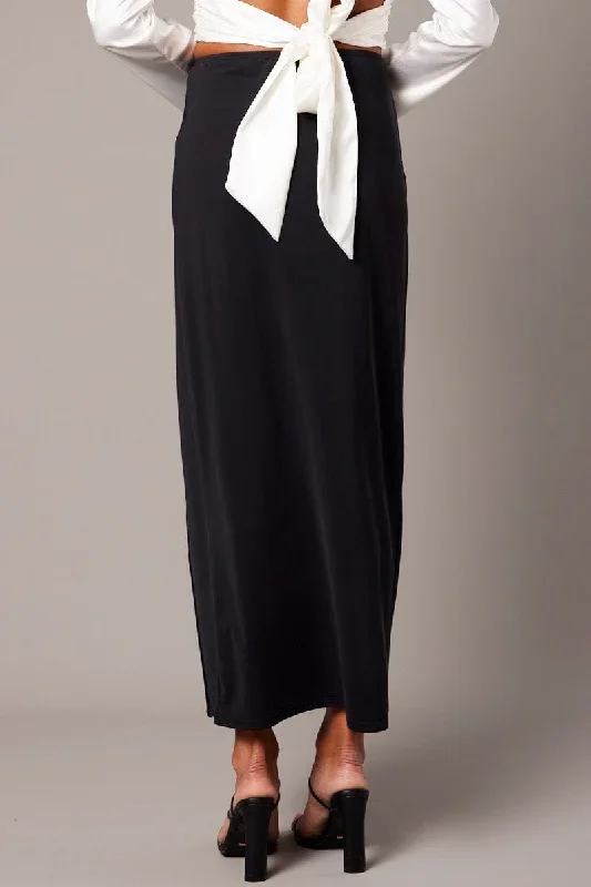 black-maxi-skirt-mid-rise-split-nylon-sl0097a-84pb-1