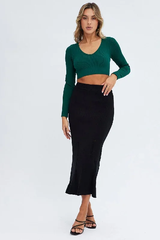 black-midi-skirt-high-waisted-a-line-ladder-knit-sl8061-40cb-1