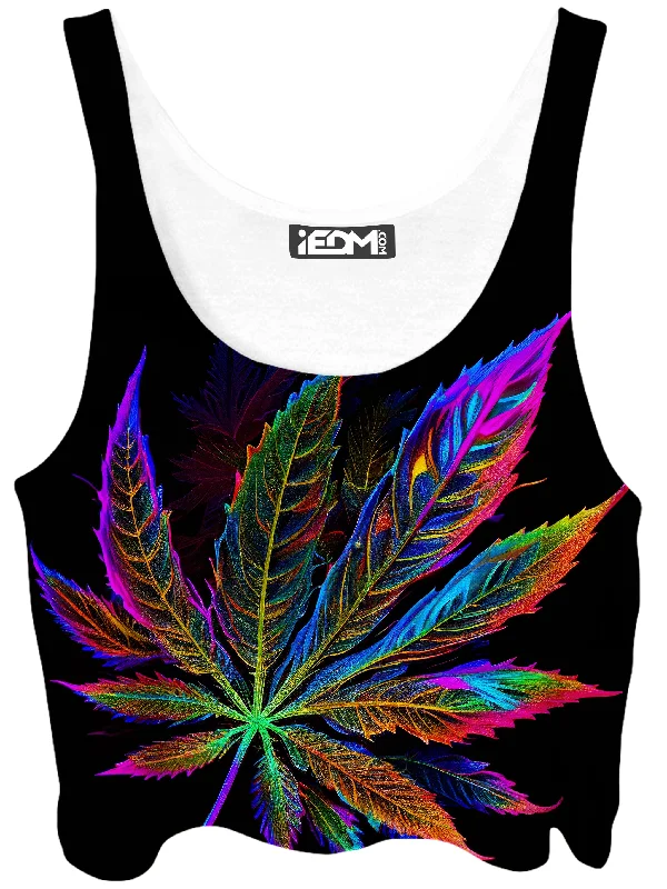 Blacklight Weed Crop Top