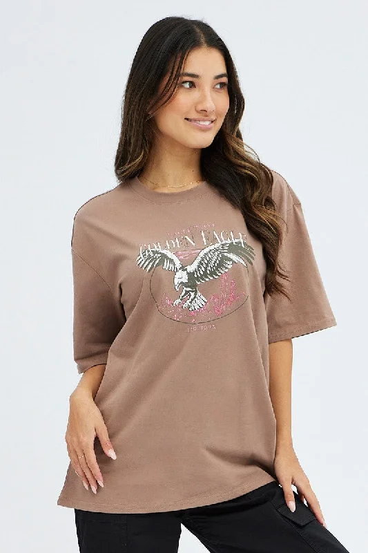 brown-t-shirt-short-sleeve-crew-neck-oversized-eagle-jc1323-84wb