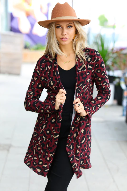 burgundy-animal-print-open-cardigan